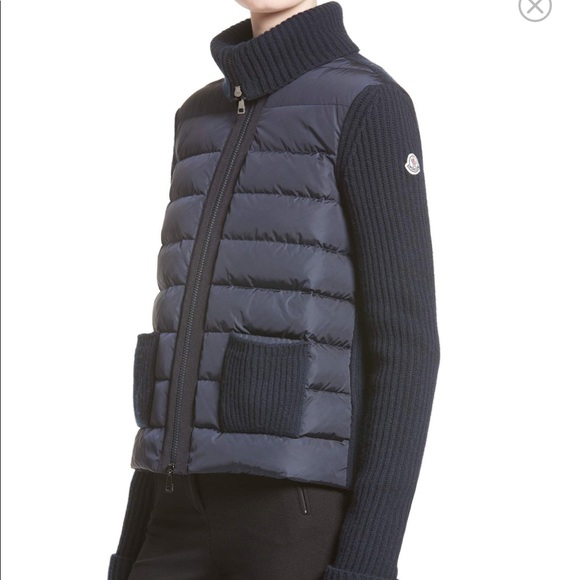 moncler quilted cardigan jacket